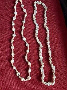 Handmade Shell Bead Necklace - White